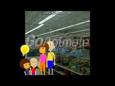 Caillou Dora and their kids go to Toys R Us