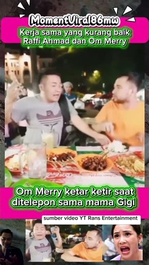 Mama Gigi nelpon cari Raffi,Om Merry ketar ketir🤭#raffiahmad #shortvideo #indonesia