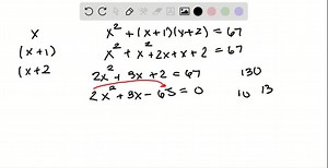 SOLVED:Find three consecutive integers such that the square of the… | Numerade