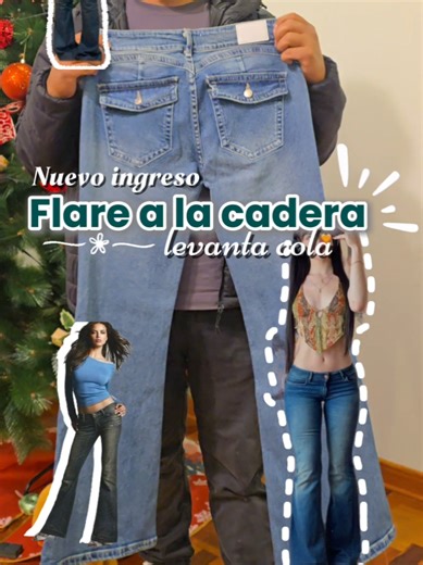 Nuevos flare jeans a la cadera estilo 2000s