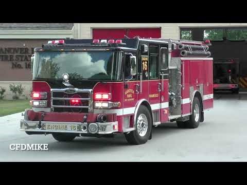 Hanover Park Fire Department Engine 16 And Ambulance 16 Responding