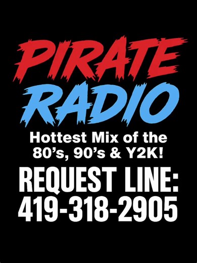 🚨🔥 Crank it up, crew! 🔥🚨 Set sail with The Pirate for the hottest mix of the 80’s, 90’s, & Y2K — all killer, no filler, 24/7. 🎶⚓️ 📲 Stream it free, blast it loud, and let’s party like it’s EVERY decade! #PirateRadio #80s90sY2K #AllTheHits #TurnItUp