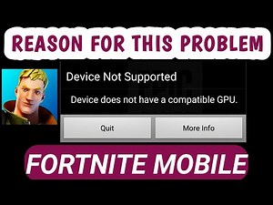 why it's showing ?? | fortnite device does not have a compatible gpu | android | not supported