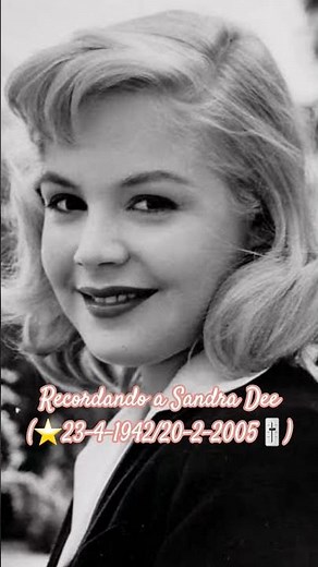 On February 20, 2005, actress Sandra Dee died at the age of 62 from pneumonia (⭐️23-4-1942/20-2-2...