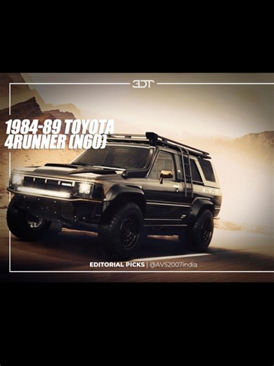 🏁 EDITORIAL PICKS [965th Edition] 🏁 Old school grit meets modern-day overlanding. This N60 4Runner isn't just a relic: with that high-mount snorkel and aggressive wide-fender stance, it's a purpose-built desert runner ready to devour the dunes and leave the pavement far behind 🚘 Model: 1984-89 TOYOTA 4RUNNER (N60) 👤 Owner: @ AVS2007india 🔎 Link: https://www.3dtuning.com/en-US/tuning/toyota/4runner/3.door.suv.1984 👉 Follow us: @3dtuning_car_game #Toyota4Runner #N60 #1stGen4Runner #Toyota4x4