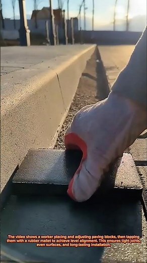 Perfect Paver Alignment Using Rubber Mallet Technique