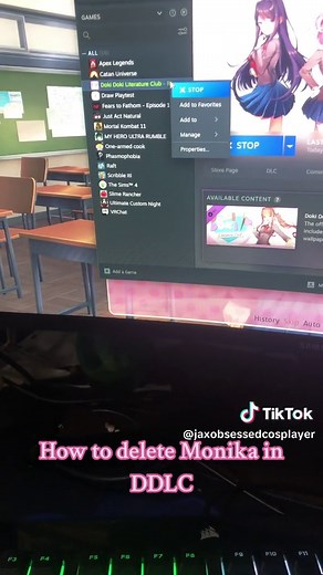 Don't know how to delete Monika during Just Monika? Here's how to do it via Steam! #ddlc #justmonika #deletingmonika