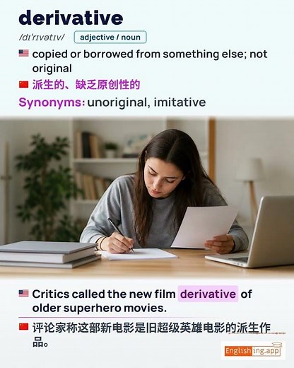 Derivative: English vocabulary meaning and example