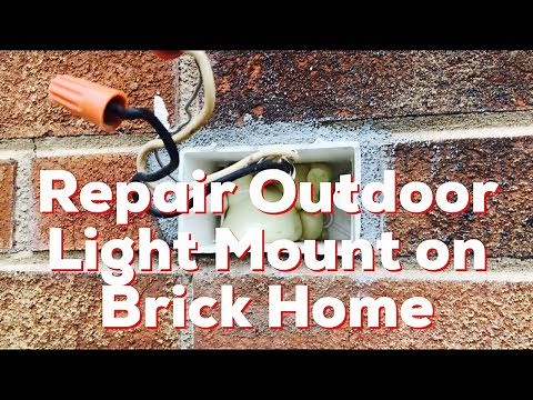 Repair Outdoor Light Mount on Brick Home - How to DIY Electrical