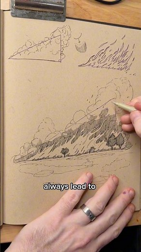How to draw fire and smoke.