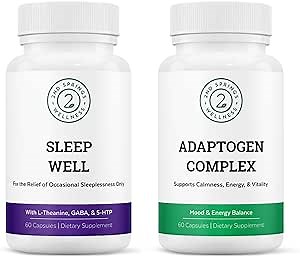 Sleep Well & Adaptogen Complex Bundle - Calming Mind and Stress Relief for a Well-Rested and Balanced Life