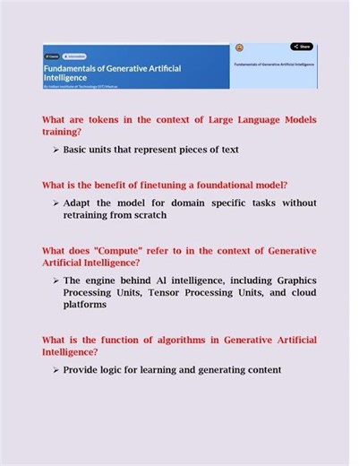 Fundamentals of Generative Artificial Intelligence AI DAKSH CURATED COURSE ANSWERS IGOT KARMAYOGI