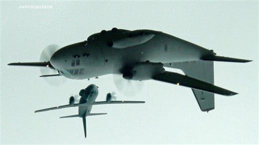 Cargo C-27J Spartan Barrel Rolls at RIAT 2024