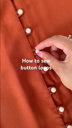 How to sew button loops tutorial #sewing #beginnersewing #sewingtips #sewingtutorial