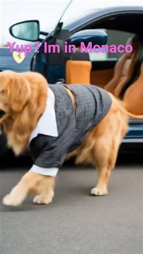 Yup ! I'm in Monaco. Let's get it ! 😄 #goldenretriever #luxury #abba