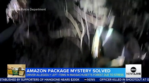 An Amazon package mystery was solved after dozens of deliveries were found in a Massachusetts forest; police say the driver admitted to dumping them due to stress. https://gma.abc/3Kj8UFW | Good Morning America