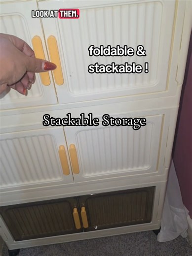 love my stackable storage boxes !! #storage #foldable #tiktokshop #fyp #contentcreator