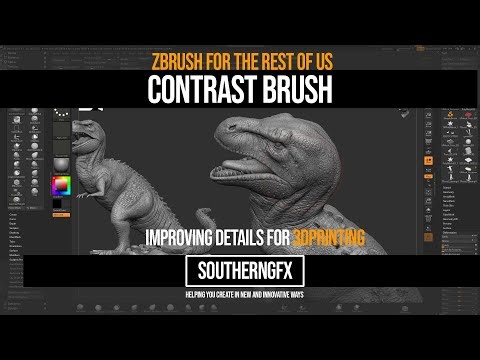 ZBRUSH – Using the ZBrush contrast brush
