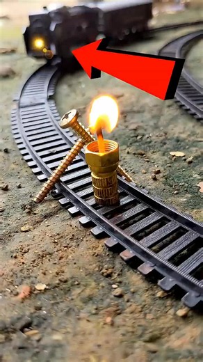 Train vs Giant Gold Screw Blockade Experiment - Crash Test Short