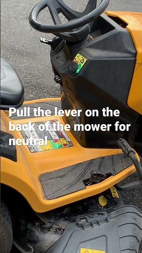 How to put your Cub Cadet Riding Lawn Mower in Neutral [Cub Cadet Neutral]