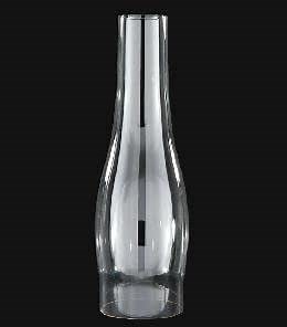B&P Lamp® 3 Inch by 10 Inch Clear Glass Lamp Chimney with Slimline Design for Vintage and Antique Style Globes