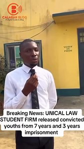 Justice in Action at UNICAL! The Gani Fawehinmi Chambers of Justice, Faculty of Law, UNICAL, marked the launch of the Sterling Justice Fellowship by securing the early release of two inmates from the Calabar Custodial Centre. Beyond paying the fines, the team supported their reintegration with transport assistance and basic essentials proof that justice doesn’t end at the courtroom. This milestone reinforces a powerful mission: criminal justice reform, decongestion of custodial centres, and huma