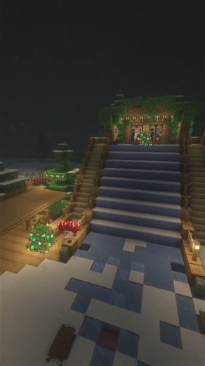 Relaxing Snowy Minecraft Build #minecraft #asmr #cozy