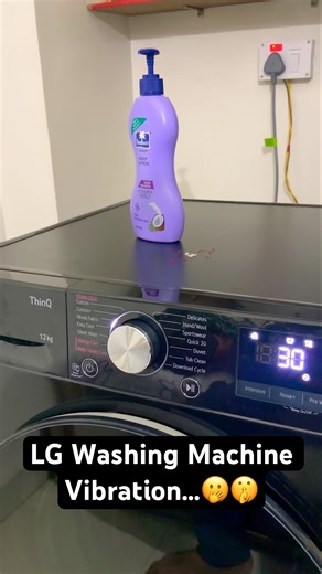 LG Washing Machine Vibration…🫢🤫 LG 12 KG Front Load Washing Machine 👍🏻