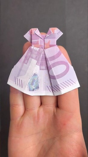 Easy Money Dress Tutorial 👗#diy #origami
