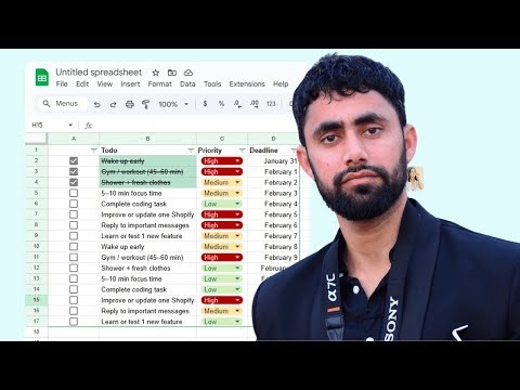 How to Create a To-Do List in Google Sheets | Step-by-Step Beginner Tutorial