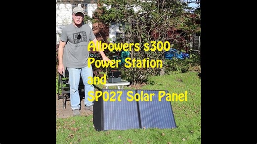 Allpowers s300 Power Station and SP027 Solar Panel