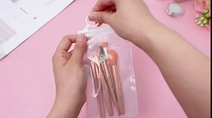 Zhehao 8 Sets Travel Makeup Brush Set Brushes Bag Bridesmaid Gift Foundation Brush with Travel Makeup Bag for Wedding Bridal Shower Favors Bachelorette Party Gift