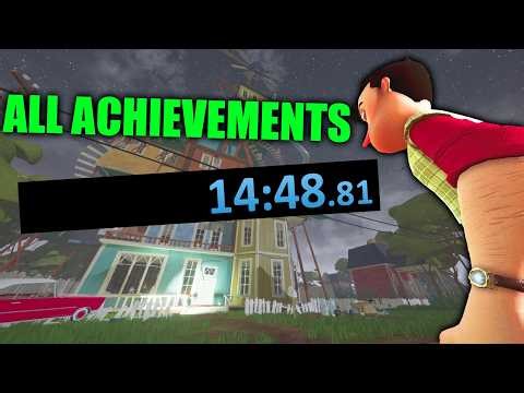Hello Neighbor All Achievements SPEEDRUN WORLD RECORD (14 Minutes)