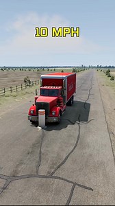 59K views · 774 reactions | Comparing a red semi-truck's speed 30, 60, 90, 200 MPH passing a bollard | Racing Beamng | Facebook