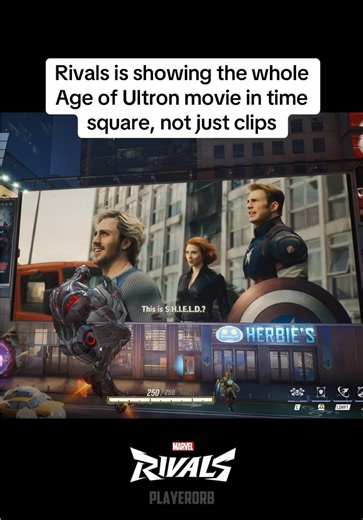 Marvel Rivals is screening the whole Avenger Age of Ultron movie, this is Epic 🔥#MarvelRivalsS9 #MarvelRivals #gamingontiktok #marvel #fyp