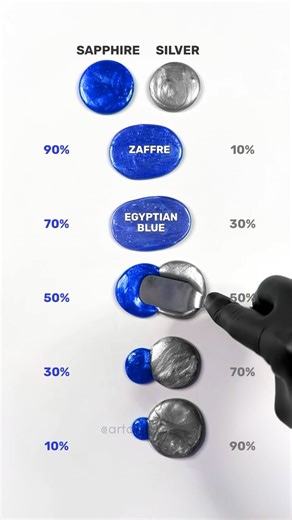 Art Craft Blend | Sapphire + Silver Color Mixing! . . . . . . . . #colors #paintmixing #colormixing #art #artvideo #color #mixing #palette #asmr #asmrsound... | Instagram