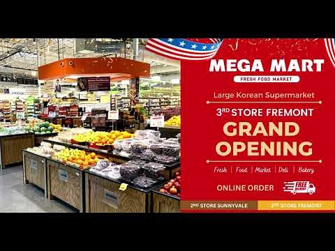 Grand Opening! Large Korean Supermarket in Fremont! | MEGA MART