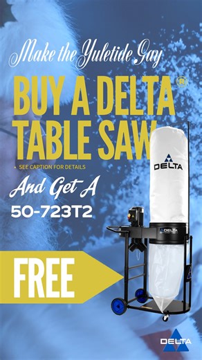 🎁 Santa Called — He Wants One Too Grab a DELTA® Unisaw® or 5000 Series Contractor Saw this holiday season and we’ll include a 50-723T2 Dust Collector at no extra cost. Because even the North Pole appreciates good dust control. 😉✨ Valid Nov–Dec 2025, while supplies last. Visit https://deltamachinery.com/delta-holiday-sale-2025/ for more information. #DELTA #thedeltacrew #deltatools #deltamachinery #woodworkingtools #tablesaw #holidaysale #wintersale #christmassale #buy1get1 | Delta Machinery