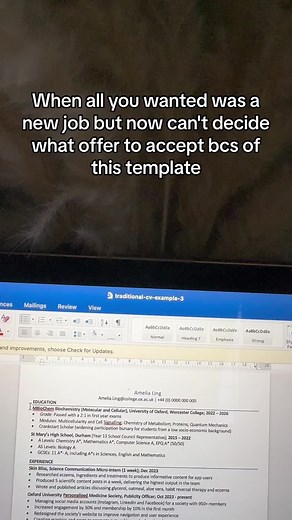 Oxford Resume Template for Effective Job Applications