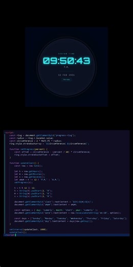 Scientific Clock using HTML | CSS | and | Js #coding #webdesign #webdevelopment #javascript #css