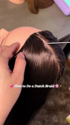 ✨ Easy Dutch braid tutorial 💕 Perfect step-by-step hairstyle for a clean, beautiful look 🌸 #DutchBraid #BraidTutorial #HairTutorial #EasyHairstyles #Braids