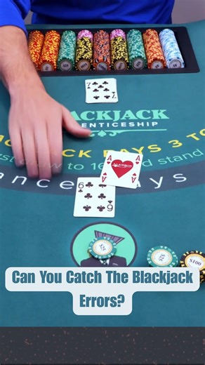 Colin- BlackjackApprenticeship on Instagram: "Can you spot the basic strategy blackjack error? If you want to avoid more errors comment “strategy charts” and we’ll dm a link to our strategy charts. It’s free."