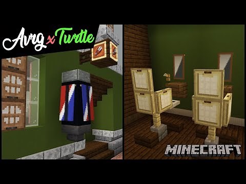 Minecraft PC & Bedrock - Realistic Barber Shop tutorial (w/Twrtle)