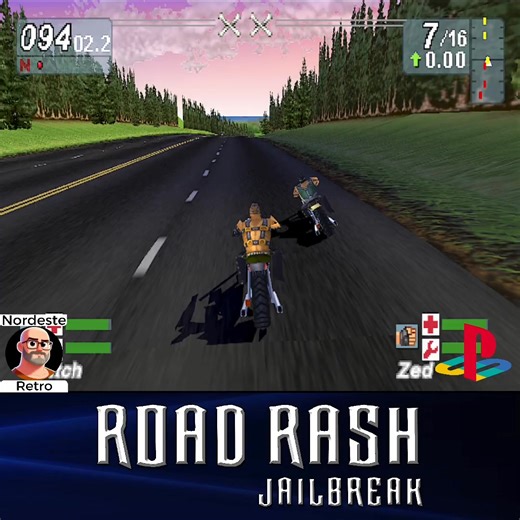 200K views · 4K reactions | Road Rash: Jailbreak - PS1 #roadrash #playstation1 #ps1 | Nordeste Retrô | Facebook