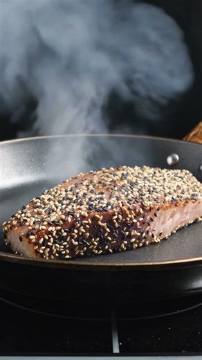 How to Cook Sesame Tuna Steak #cooking #foodie #shorts