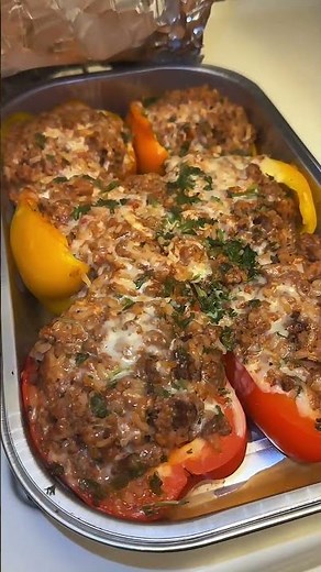 High protein, savory, and super filling. Costco stuffed peppers are bubbling with flavors