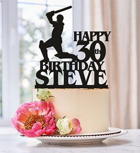 Cricket Birthday Cake Topper, Cricket Party Decor, Custom Birthday Cake Topper, Birthday Cake Topper, Cricket Player Cake Topper 0443 - Etsy Australia