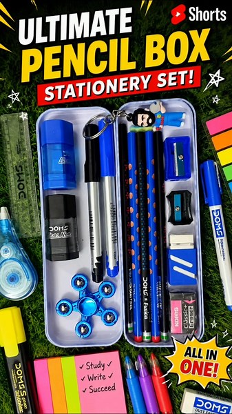 Pencil Box with new Stationery Arrangements #stationarycollection #stationery #pencilbox #ytshorts