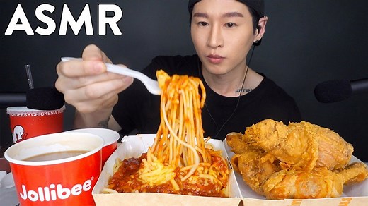 ASMR - JOLLIBEE MUKBANG (No Talking) Eating Sounds