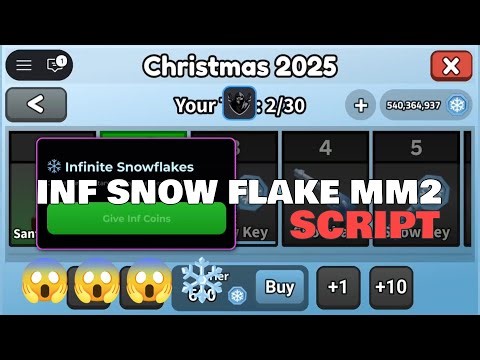 ❄️😱 MM2 INF SNOW FLAKES SCRIPT | MM2 CHRISTMAS EVENT COIN HACK SCRIPT